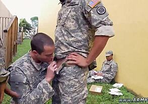 Hot military gay scene in an XXX video sent by mail.
