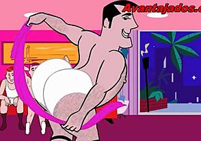 Cartoon drawings of gay sex parties