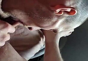 Gay boy blows Daddy bareback