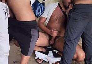 Twink's public park bike ride