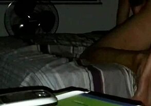 Gay interracial couple having sex without a condom