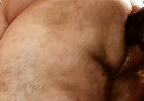Big black dildo action