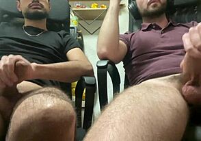 My friends get an erection while we watch porn
