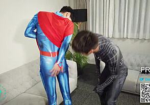 Young Japanese men transform into superheroes in this video