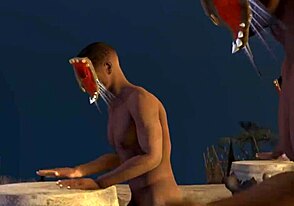 3D porn with hot oral action