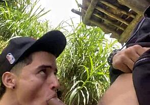 New amateur twink in tight shorts surfing and getting off
