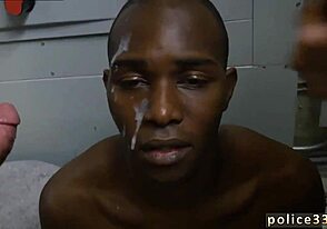 Steamy threesome with black cop