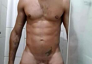 Solo pleasure time for young gay