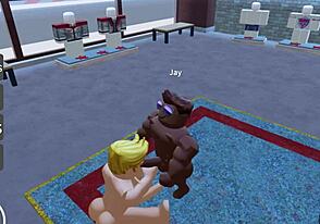 Gay Roblox public store spectacle