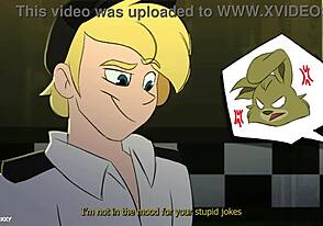 Gay animation with bareback sex and twink boys stuck in the wall