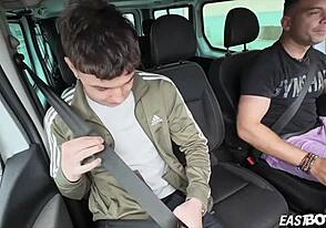 Young and straight boys try out blowjob skills in an amateur video