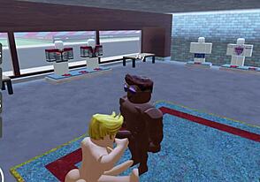 Gay Roblox public store spectacle