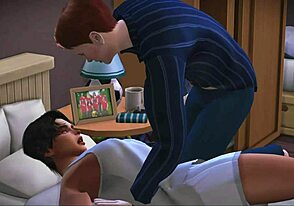 Romantic stepbrother love in The Sims 4: hot and horny