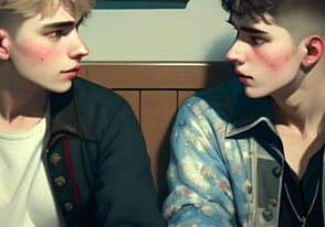 College boys explore gay intimacy